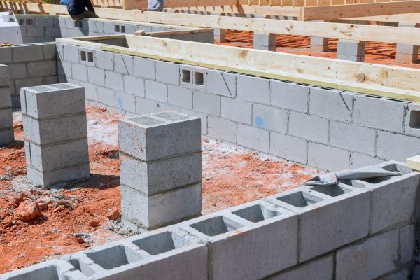 Cement Block Installation in Warwick
